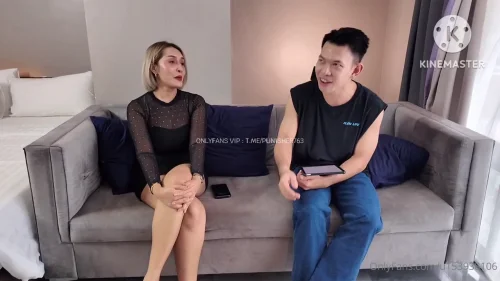 เจ๊ติ๊ก tickswg สาวใหญ่ไทยผมทองนมโตสักลาย ทรงซ้อ นัดเย็ดคู่เทพ ขึ้นขย่มควยบนโซฟาจนน้ำแตกในหี